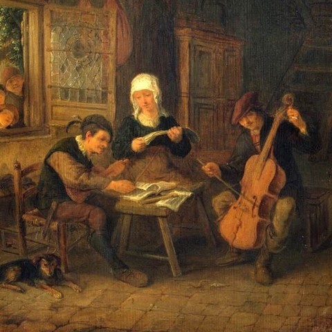 Village musicians, by Adrian Jansz van Ostade, circa 1645
